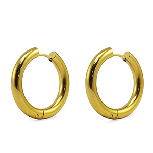 Stainless steel earrings creole Gold