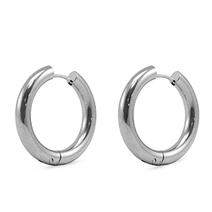 Stainless steel earrings creole Silver