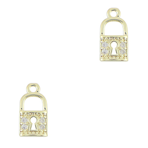 Brass TQ metal charms lock Gold