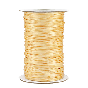 Macram&eacute; bead cord braided 1mm Vanilla Yellow