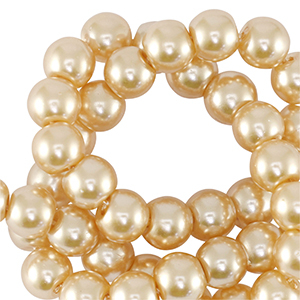 Glass pearls 6mm Cream
