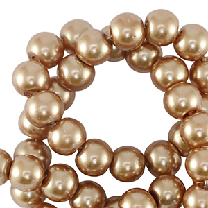 Glass pearls 4mm Taupe brown