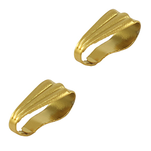 Stainless Steel findings oval pinch bail Gold