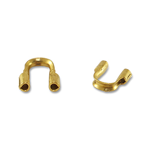 Stainless steel findings wire protector Gold