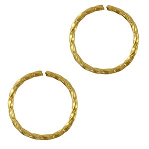 Stainless steel findings jump ring Gold