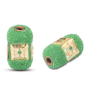 Bohemian beads Green-gold