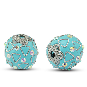 Bohemian beads Turquoise-silver