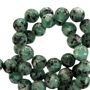 Natural stone beads Chalcedony (Jasper) 6mm faceted polished Multicolour Green