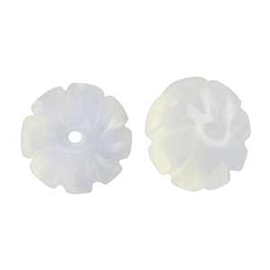 Natural stone beads agate flower Transparent Pearl-White