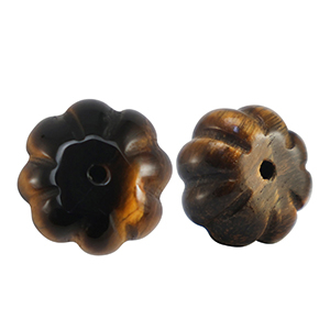 Natural stone beads Tigereye flower Golden Brown