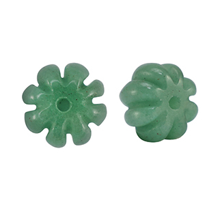 Natural stone beads Aventurine Quartz flower Green