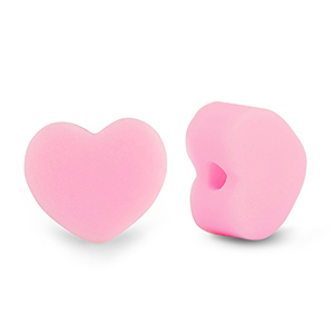 Polymer beads heart Light pink