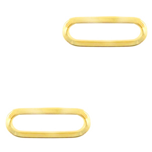 Stainless steel charms/connector oval Gold