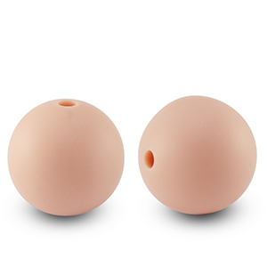 silicone beads 15mm Nude