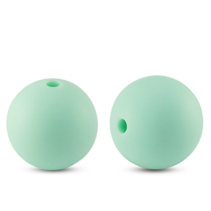 silicone beads 15mm Mint green