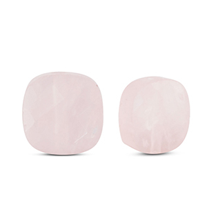 Natural stone beads Rose Quartz square Light Pink