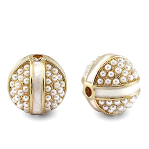 Bohemian beads White-gold