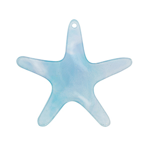 Resin pendants starfish Blue