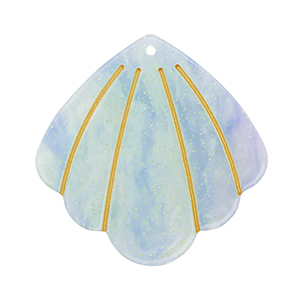 Resin pendants shell Blue