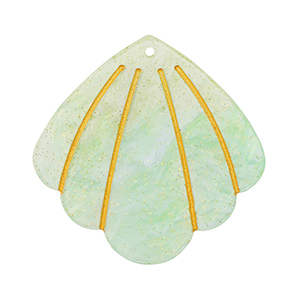 Resin pendants shell Mint Green
