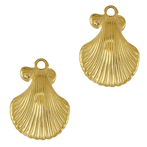 Stainless steel charms shell Gold