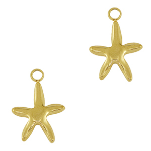 Stainless steel charms starfish Gold