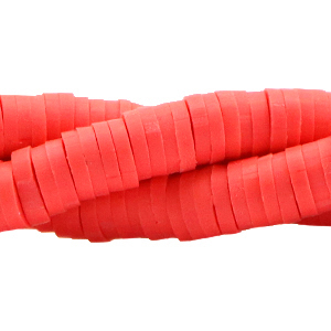 Katsuki beads 6mm Deep Coral Red