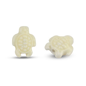Beads Ceramic turtle Off White