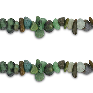 Chipstone beads Zoisite Ruby Green-Red
