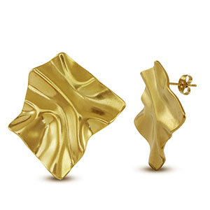 Stainless steel earrings / earpin square Gold