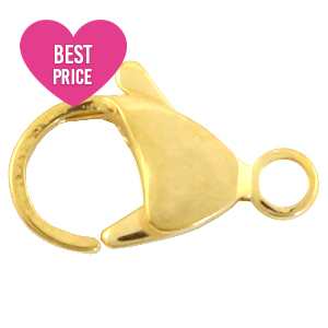 Stainless Steel findings lobster clasp 15mm Gold