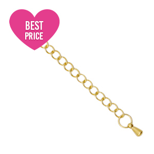 Stainless Steel findings extension chain drop Gold