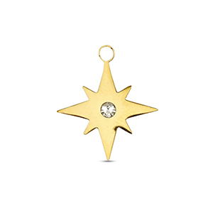 Stainless steel charms star Gold