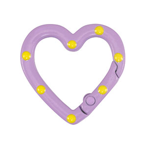 Colourful jewellery findings key chain heart Purple-Yellow