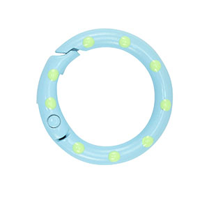 Colourful jewellery findings key chain ring Light Blue-Green