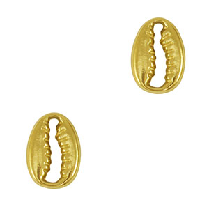 Stainless steel charms connector cowrie Gold