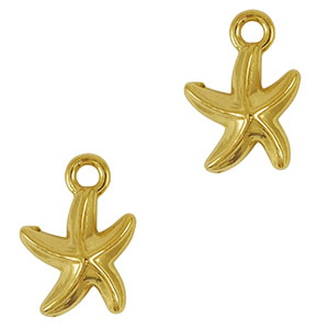 Stainless steel charms starfish Gold