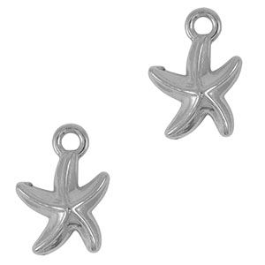 Stainless steel charms starfish Silver