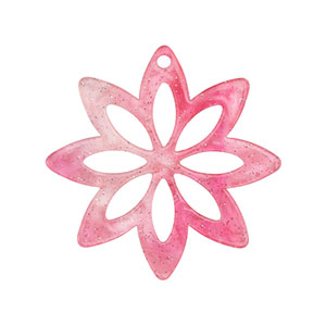 Resin pendants flower Pink