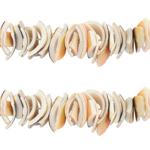 Shell beads chips Brown-Orange