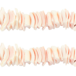 Shell beads chips Light Peach