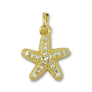 Brass TQ metal charms starfish Gold