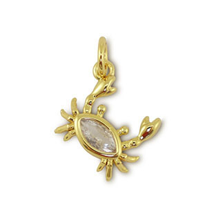 Brass TQ metal charms crab Gold