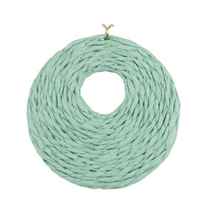 Raffia pendants 53mm Mint Green