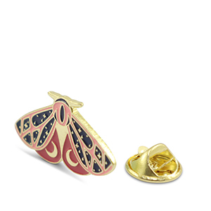 Pins moth Blue-Pink-Gold