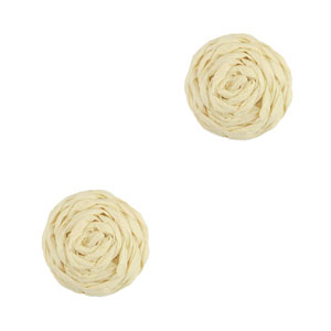 Raffia pendants 12mm Beige