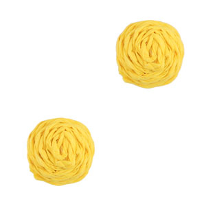 Raffia pendants 12mm Yellow