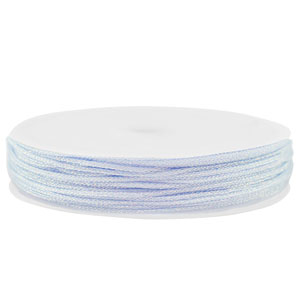 Macram&eacute; bead cord braided 0,8mm Light Blue-Purple Metallic