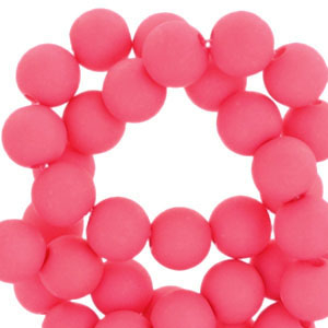 8 mm acrylic beads Neon Pink
