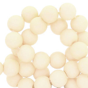 8 mm acrylic beads Vanilla White